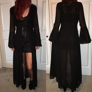 long sheer robe